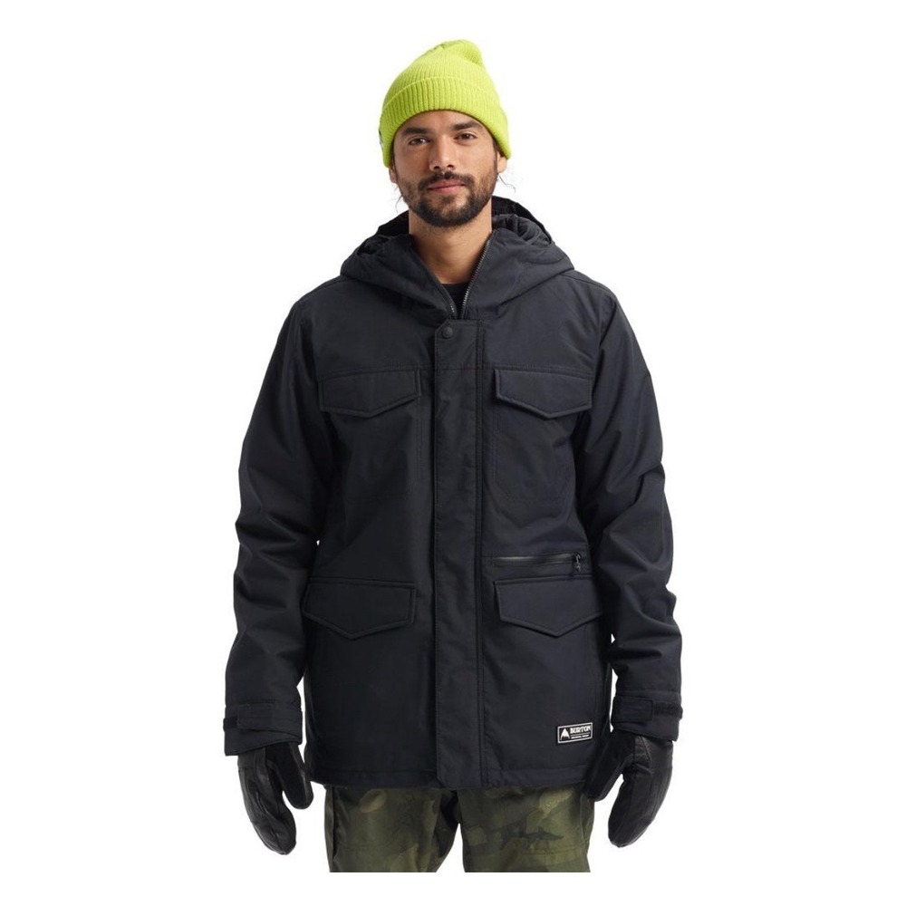 Burton Mens Snowboard Jacket Living Lining Black Hooded Parka XXS New